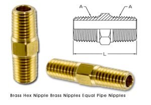 Brass Hex Nipple Brass Nipples Equal Pipe Nipples
