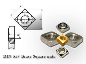DIN 557 Brass Square nuts