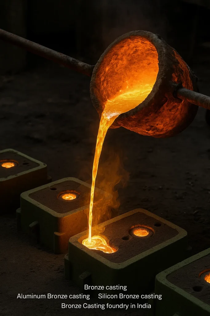 Bronze casting, Aluminum Bronze casting, Silicon Bronze casting , Bronze Casting foundry in India