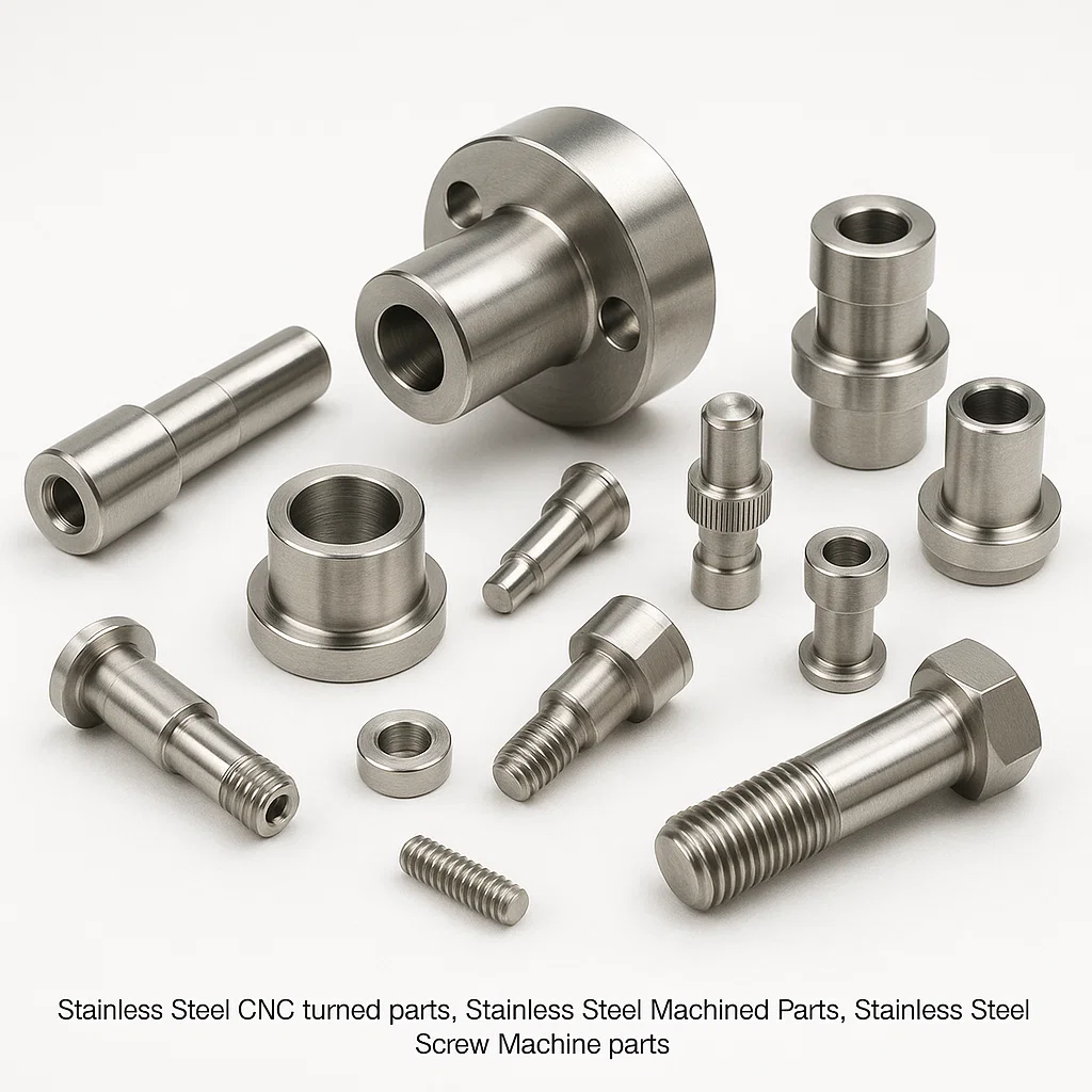 Stainless Steel CNC turned parts, Stainless Steel Machined Parts, Stainless Steel Screw Machine components,