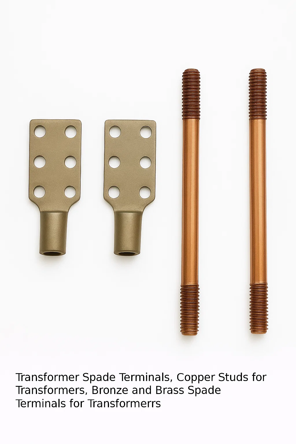 Transformer Spade Connectors, Spade Terminals, Copper Studs for Transformers, Tin plated transformer Spades, Transformer Spade Terminals