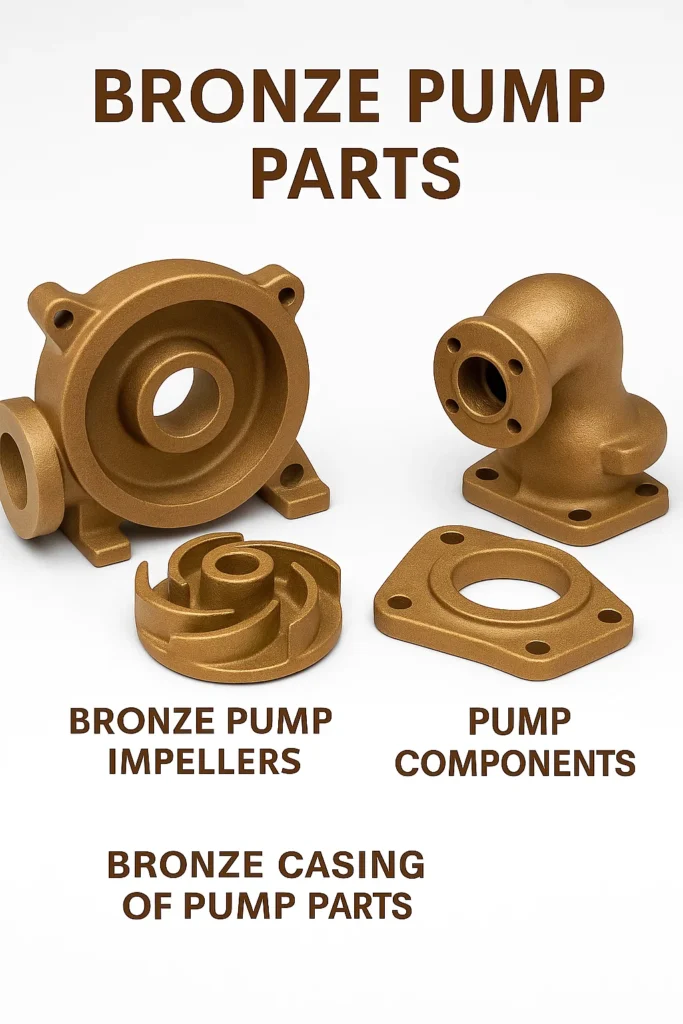 bronze Pump Parts, Bronze Pump Impellers, Bronze casing of Pump parts and Pump Components
