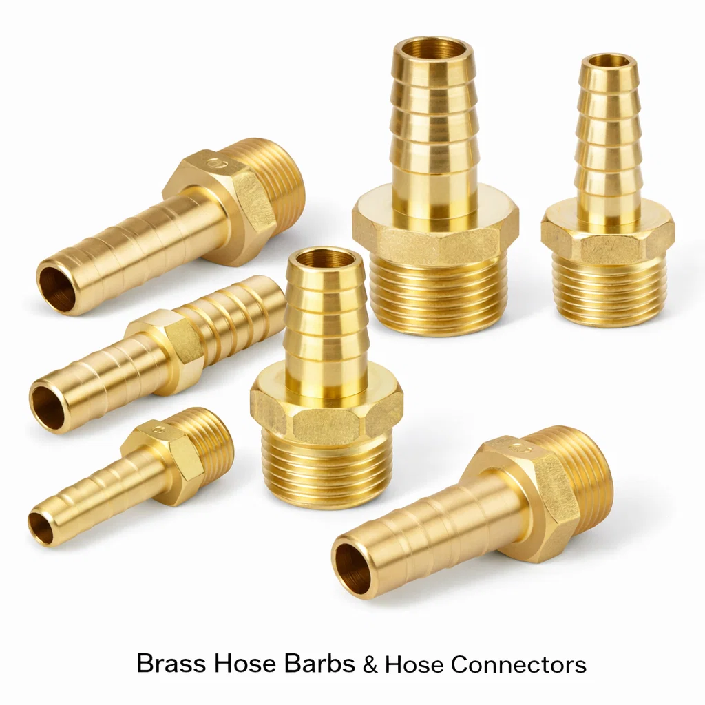 Brass Hose Barbs & Hose Connectors